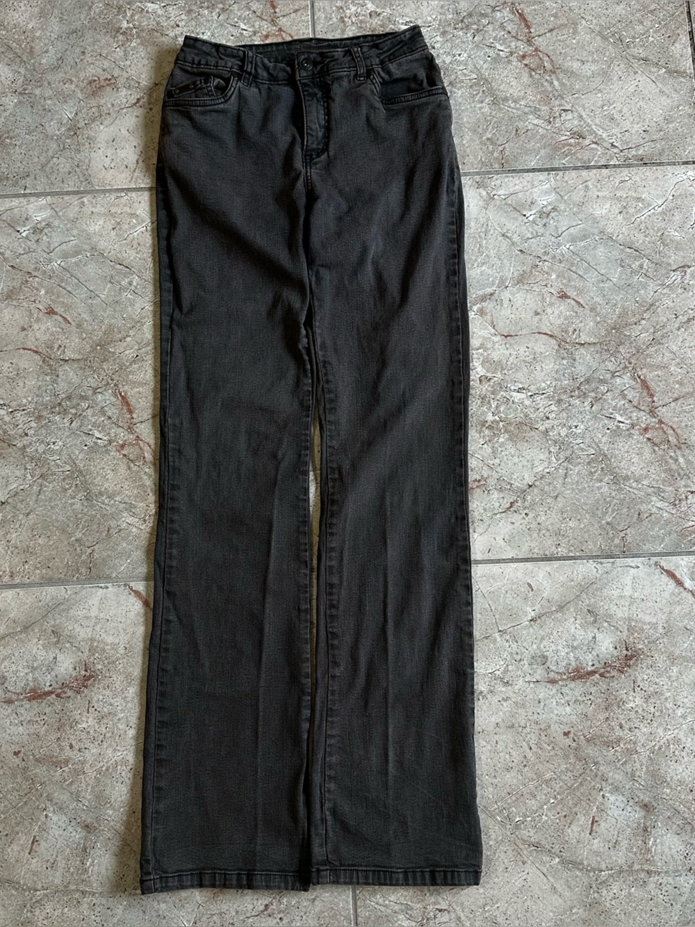 Y2K FDJ French Dressing black low-rise Olivia flare jeans.